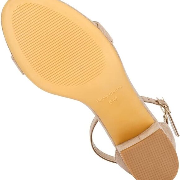 Women's Faux Leather Chunky Block Heeled Sandals 2 Inch Open Toe Ankle Strap - Picture 6 of 8